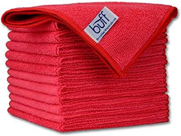 Buff Pro Red Microfiber Towels
