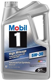 Mobil 1 (120769) High Mileage 5W-30 Synthetic Oil