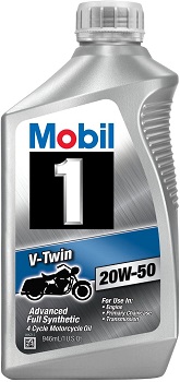 Mobil 1 V-Twin Synthetic Motorcycle Motor Oil